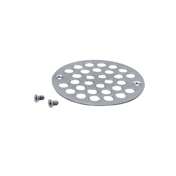 Westbrass 4" O.D. Shower Strainer Cover Plastic-Oddities Style in Polished Chrome D3192-26